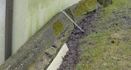 Vorher: Stützmauer Grübern