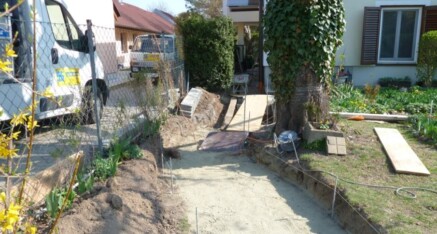 Vorher: Wegpflasterung Ziersdorf